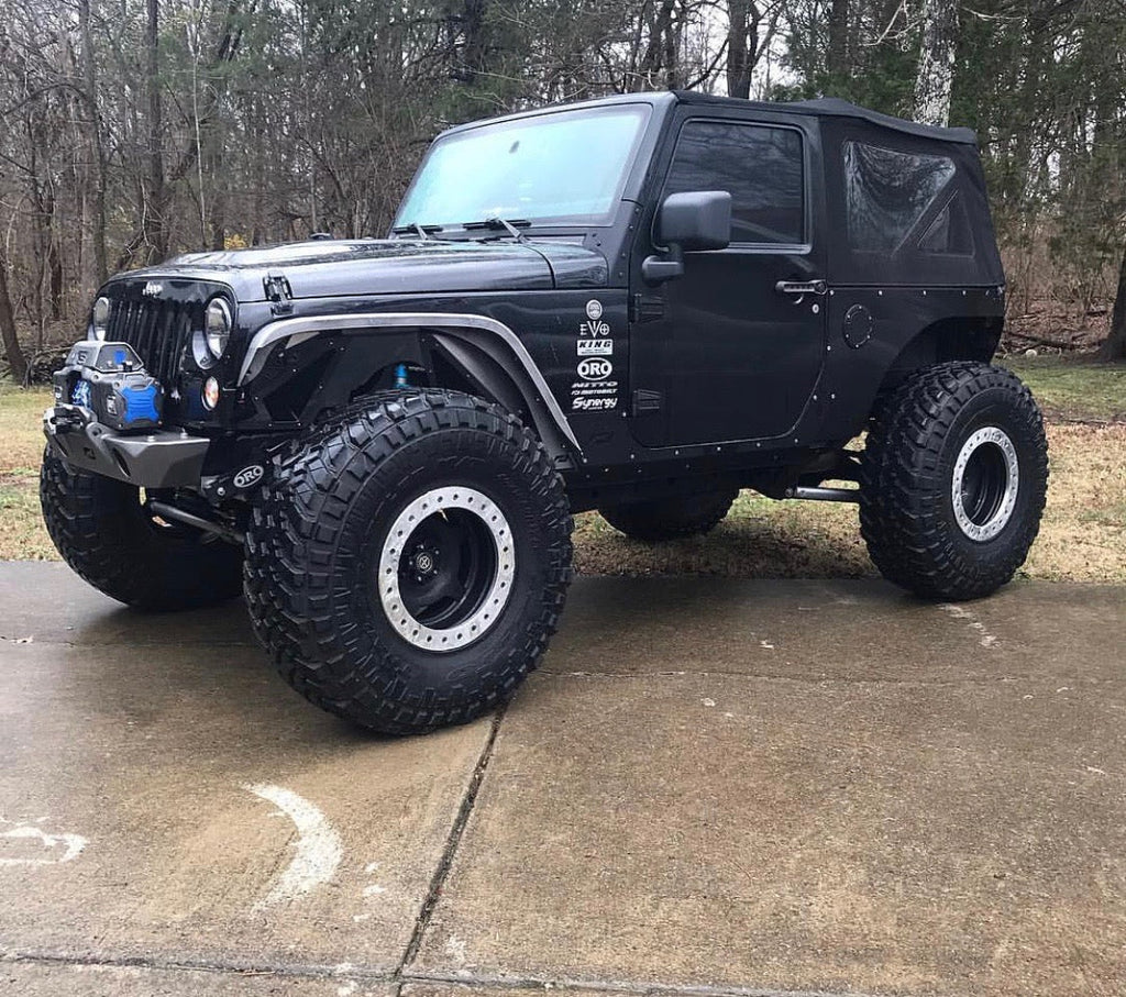 Aluminum Crusher 2 Inch Front Fenders for Jeep JK / JKU Motobilt
