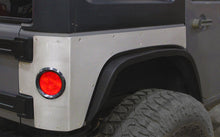 Cargar imagen en el visor de la galería, Jeep JK Steel Rear Corner Armor w/ Round Tail Light Holes for 07-18 Wrangler JK Unlimited Motobilt