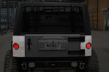 Cargar imagen en el visor de la galería, Jeep JK Steel Rear Corner Armor w/ Round Tail Light Holes for 07-18 Wrangler JK Unlimited Motobilt