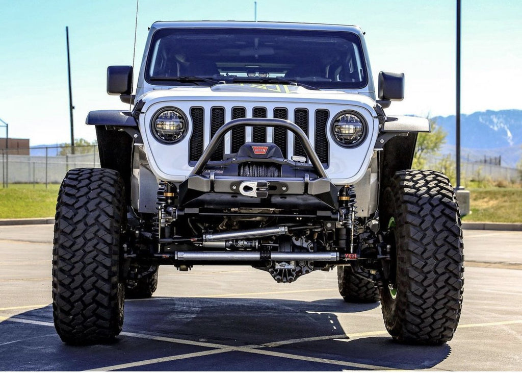 Tomahawk Frame Chop Front Bumper w/Bull Bar for Jeep JK, JL, JT Motobilt