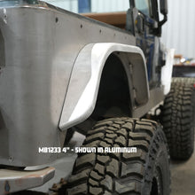 Cargar imagen en el visor de la galería, Double Arch Rear Fender Flare for Jeep CJ/YJ/TJ Aluminum 4 Inch Motobilt