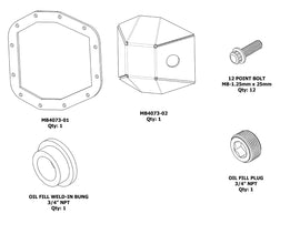 DIY Rubicon Rear DIFF Cover M220 for Jeep JL and JT Motobilt