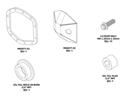 DIY Front DIFF Cover Sport M186 for Jeep JL and JT Motobilt
