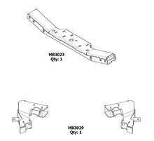Cargar imagen en el visor de la galería, 4 Link Front Suspension Brackets With Transmission Crossmember For 12-18 Jeep JKU Bare Steel Motobilt