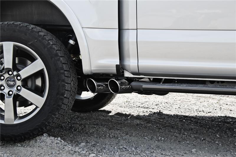 MBRP 3 in. Armor Plus T409 Stainless Steel Catback Performance Exhaust System | 2015 - 2020 Ford F150 2.7L/3.5L/5.0L | Race Profile, Dual Pre-Axle Exit| S5260409