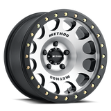 Aluminum Wheels 17x9 Beadlock MR105 Bolt Pattern 5 On 127 Offset -38 Lip Size 1.77 Matte Black MBM Machined Face Method