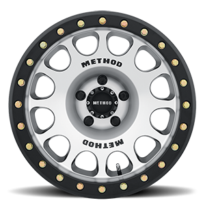 Aluminum Wheels 17x9 Beadlock MR105 Bolt Pattern 5 On 127 Offset -38 Lip Size 1.77 Matte Black MBM Machined Face Method