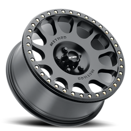 Aluminum Wheels 17x9 Beadlock MR105 Bolt Pattern 5 On 127 Offset -38 Lip Size 1.77 Matte Black MB Method