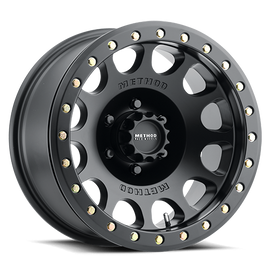 Aluminum Wheels 17x9 Beadlock MR105 Bolt Pattern 8 On 165.1 Offset -38 Lip Size 1.77 Matte Black MB Method