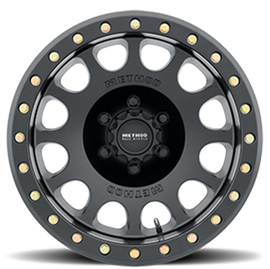 Aluminum Wheels 17x9 Beadlock MR105 Bolt Pattern 8 On 165.1 Offset -38 Lip Size 1.77 Matte Black MB Method