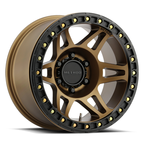 Aluminum Wheels 17x9 Beadlock MR106 Bolt Pattern 5 On 127 Offset -44 Lip Size 0 Method Bronze BRZ Method