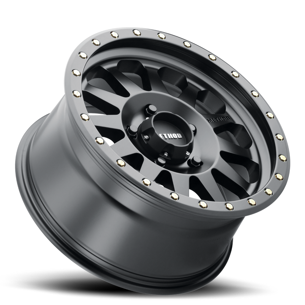 Aluminum Wheels 15x8 Double Standard MR304 Bolt Pattern 5 On 114.3 Offset -24 Lip Size 3.5 Matte Black MB Method
