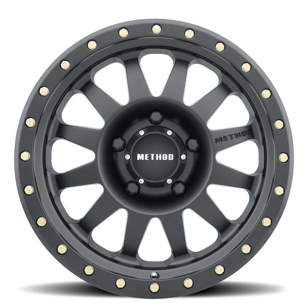 Aluminum Wheels 15x8 Double Standard MR304 Bolt Pattern 5 On 114.3 Offset -24 Lip Size 3.5 Matte Black MB Method