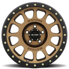Cargar imagen en el visor de la galería, Aluminum Wheels 17x8.5 NV MR305 Bolt Pattern 5 On 127 Offset 0 Lip Size 1.3 Method Bronze BRZ Black Street Loc Method