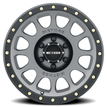 Cargar imagen en el visor de la galería, Aluminum Wheels 17x8.5 NV MR305 Bolt Pattern 6 On 139.7 Offset 0 Lip Size 1.3 Titanium TT Matte Black Lip Method