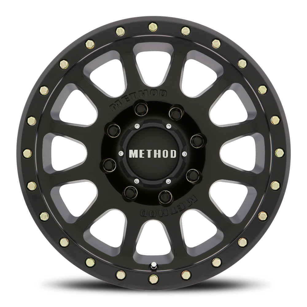 Aluminum Wheels 18x9 NV HD MR305 Bolt Pattern 8 On 165.1 Offset 18 Lip Size 1.38 Matte Black MB Method