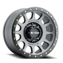Load image into Gallery viewer, Aluminum Wheels 18x9 NV MR305 Bolt Pattern 8 On 165.1 Offset 18 Lip Size 1.38 Titanium TT Matte Black Lip Method