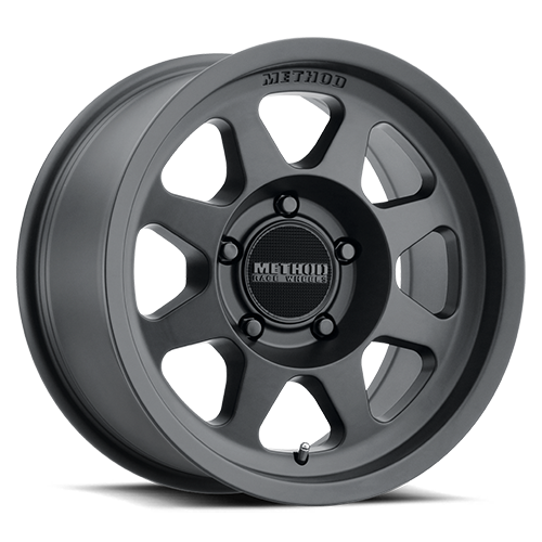 Aluminum Wheels 17x8.5 Bead Grip MR701 Bolt Pattern 5 On 127 Offset 0 Lip Size 1.81 Matte Black MB Method