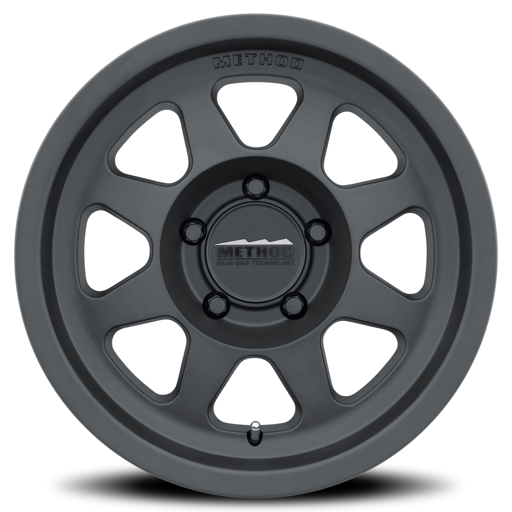 Aluminum Wheels 17x9 Bead Grip MR701 Bolt Pattern 5 On 127 Offset -12 Lip Size 1.97 Matte Black MB Method