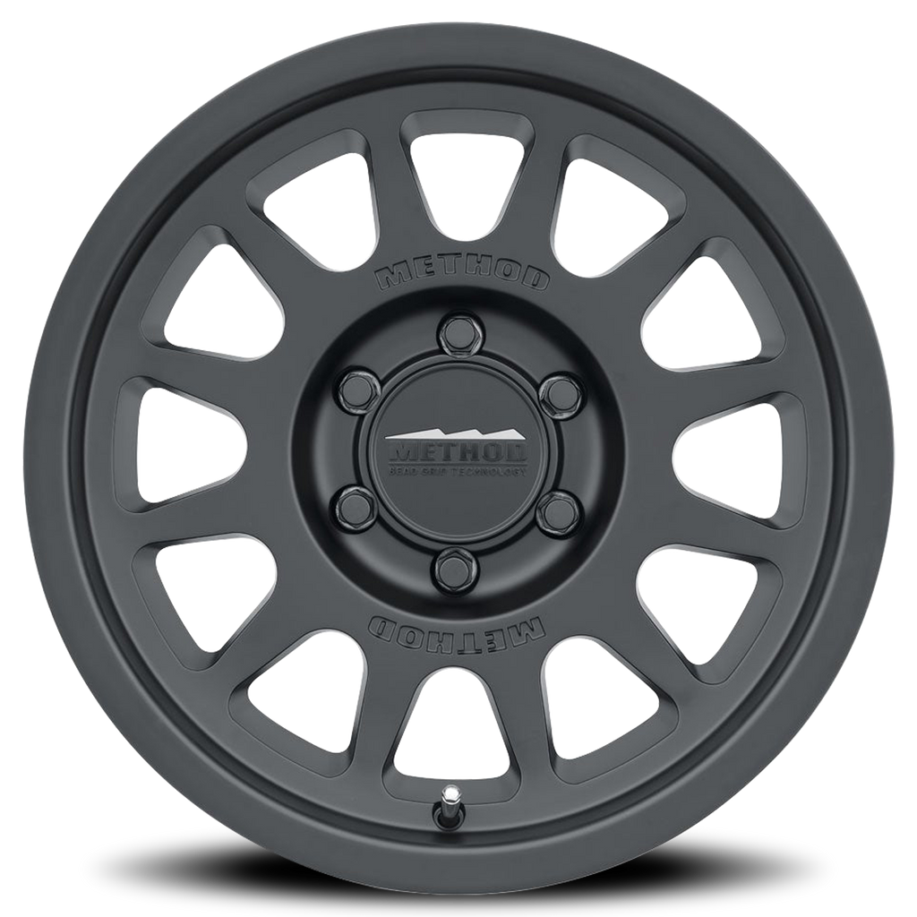 Aluminum Wheels 16x8 Bead Grip MR703 Bolt Pattern 6 On 139.7 Offset 0 Lip Size 1.22 Matte Black MB Method