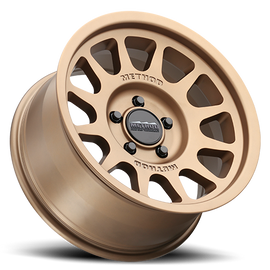 Aluminum Wheels 17x8.5 Bead Grip MR703 Bolt Pattern 5 On 127 Offset 0 Lip Size 1.18 Method Bronze BRZ Method