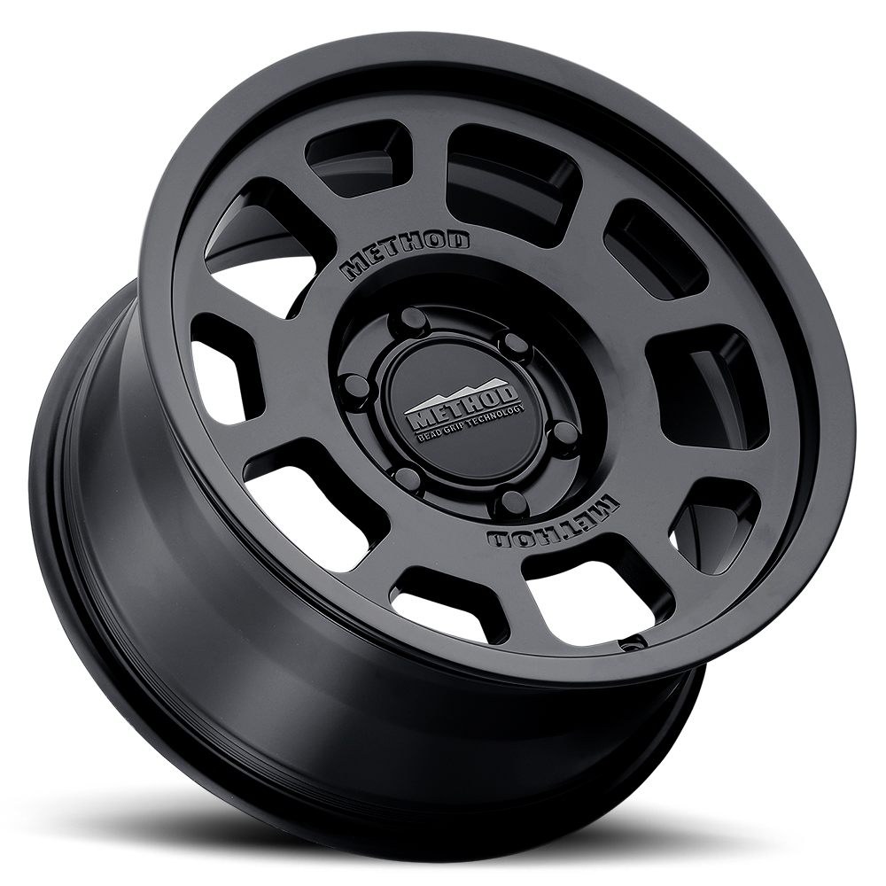 Aluminum Wheels 17x8.5 Bead Grip MR705 Bolt Pattern 5 On 127 Offset 0 Lip Size 1.22 Matte Black MB Method
