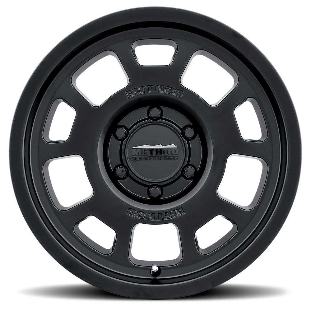 Aluminum Wheels 17x8.5 Bead Grip MR705 Bolt Pattern 5 On 127 Offset 0 Lip Size 1.22 Matte Black MB Method