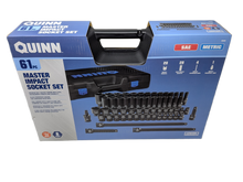 Load image into Gallery viewer, Quinn 61 Piece 1/2" Drive Master Impact Socket Set | 58680 | SAE / Metric
