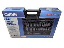 Load image into Gallery viewer, Quinn 61 Piece 1/2" Drive Master Impact Socket Set | 58680 | SAE / Metric