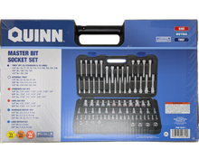 Cargar imagen en el visor de la galería, Quinn 87 Piece Master Bit Socket Set | 70347 | SAE Hex, Metric Hex, Torx, E-Torx