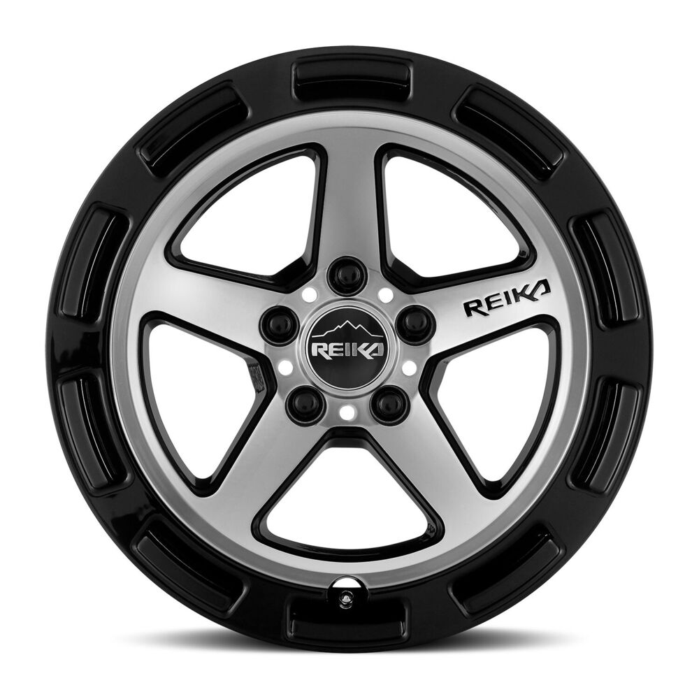 15X7 5X100 +15 Hb 56.1 Teton Black Machine Face REIKA