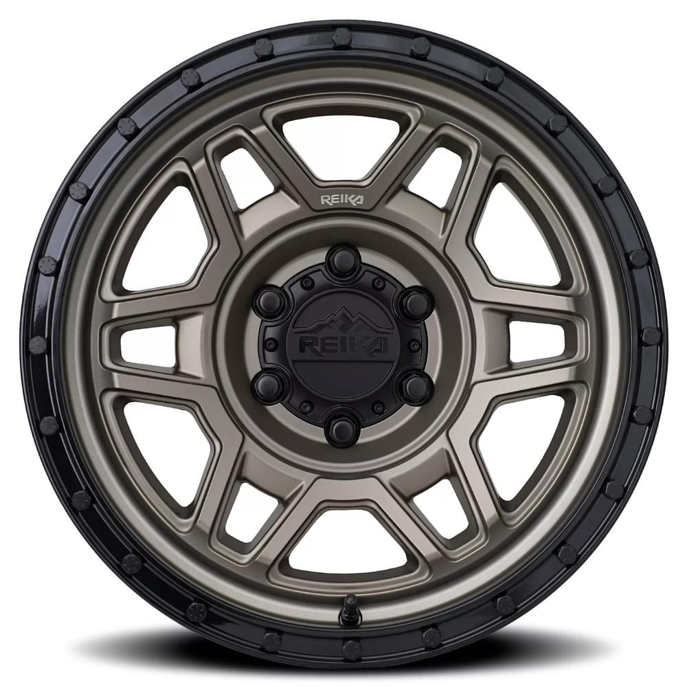 Trooper R40 Aluminum Wheel 17x8.5 6X120 0 HB 67.1 R40 Satin Bronze/ Satin Black Ring REIKA