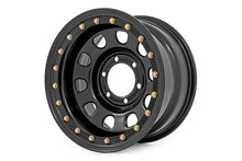 Load image into Gallery viewer, Steel Simulated Beadlock Wheel Black 15x8 5x4.5 3.30 Bore -19 Rough Country