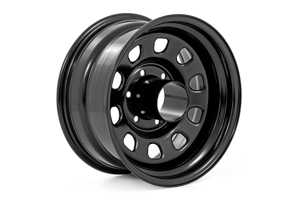 Steel Wheel Black 17x9 5x5 3.30 Bore -12 Rough Country