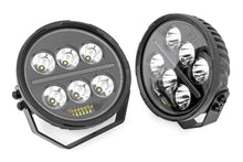 Load image into Gallery viewer, Rough Country Black Series Halo LED Light Pair | 70805B | White/Amber DRL | 6.5 Inch | Round