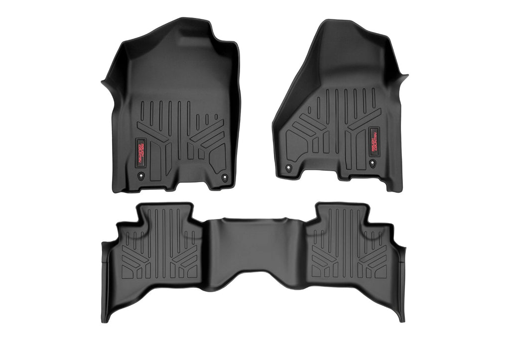 Rough Country Floor Mats - FR/RR - Quad Cab - 2012 - 2018 Ram 1500 / 2500 / 3500 & 19-24 1500 Classic