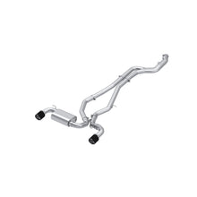 Load image into Gallery viewer, 20-Up Toyota Supra T304 Stainless Steel 3 inch Cat Back Dual Rear with Carbon Fiber Tips MBRP