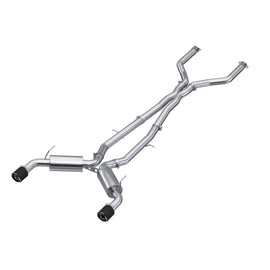 3 Inch Cat Back Exhaust System Dual Rear For 16-24 Infiniti Q50 3.0L RWD/AWD T304 Stainless Steel With Carbon Fiber Tips MBRP