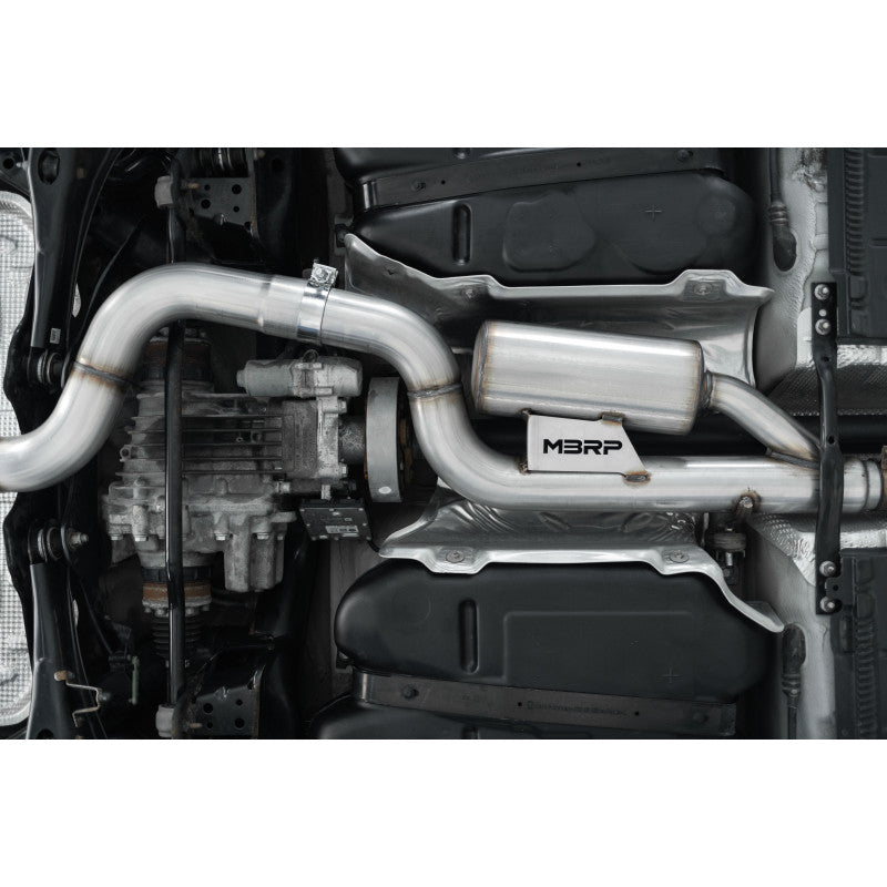 2015-2019 Volkswagen Golf Armor Pro Series 3 Inch Cat Back Quad Split Rear T304 Stainless Steel with Carbon Fiber Tips Exhaust System MBRP