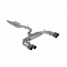 Cargar imagen en el visor de la galería, 2015-2020 Audi S3 T304 Stainless Steel 3 Inch Cat Back Quad Split Rear Exit with Carbon Fiber Tips Active Exhaust MBRP
