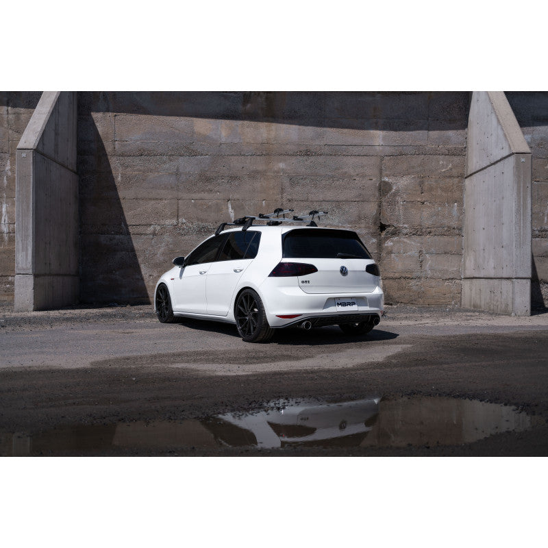 2015-2021 Volkswagen Golf Armor Pro Series 3 Inch Cat Back Dual Split Rear Exit T304 Stainless Steel with Carbon Fiber Tips Exhaust System MBRP