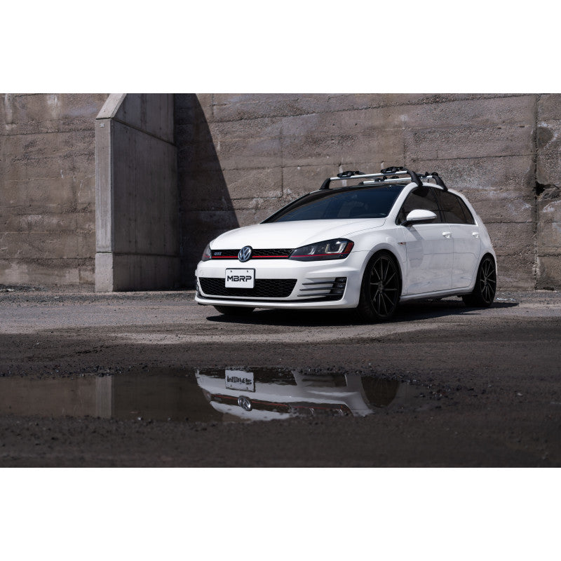 2015-2021 Volkswagen Golf Armor Pro Series 3 Inch Cat Back Dual Split Rear Exit T304 Stainless Steel with Carbon Fiber Tips Exhaust System MBRP