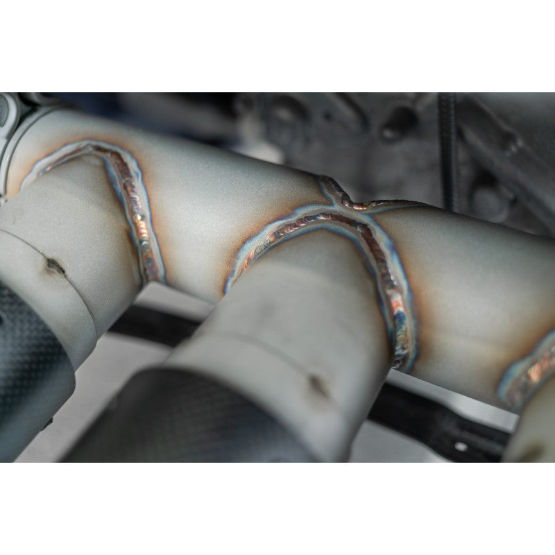 17-22 Acura NSX Armor Pro 2.5 Inch Cat Back Triple Rear Exit T304 Stainless Steel with Carbon Fiber Tips Exhaust System MBRP