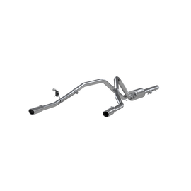 Cat Back Exhaust System Dual Split Rear Aluminized Steel For 09-13 Silverado/Sierra 1500 4.8/5.3/6.0L RC/Extended Cab/Crew Cab MBRP
