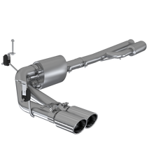 Cargar imagen en el visor de la galería, 3 Inch Cat Back Exhaust System Pre-Axle Dual Side Exit T304 Stainless Steel For 19-Up Silverado/Sierra 1500 4.3L, 5.3L, 2022 Silverado LTD/ Sierra Limited 5.3L MBRP