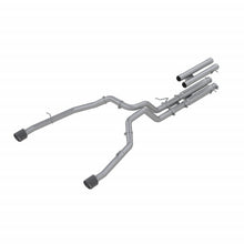 Load image into Gallery viewer, 2021-24 RAM TRX T304 Stainless Steel 3 Inch Cat-Back Dual Split Rear with Carbon Fiber Tips Race Version Exhaust System MBRP