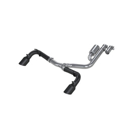 21-24 Ford Bronco Sport 2.0L EcoBoost Black Coated Aluminized Steel 2.5 Inch Resonator-Back Dual Split Rear Exit MBRP Exhaust System