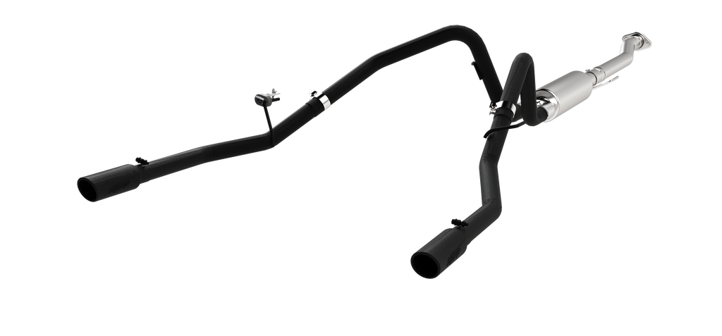 2.5 Inch Cat Back Exhaust System Dual Rear Exit For 11-14 Ford F-150 V6 EcoBoost Black Coated MBRP