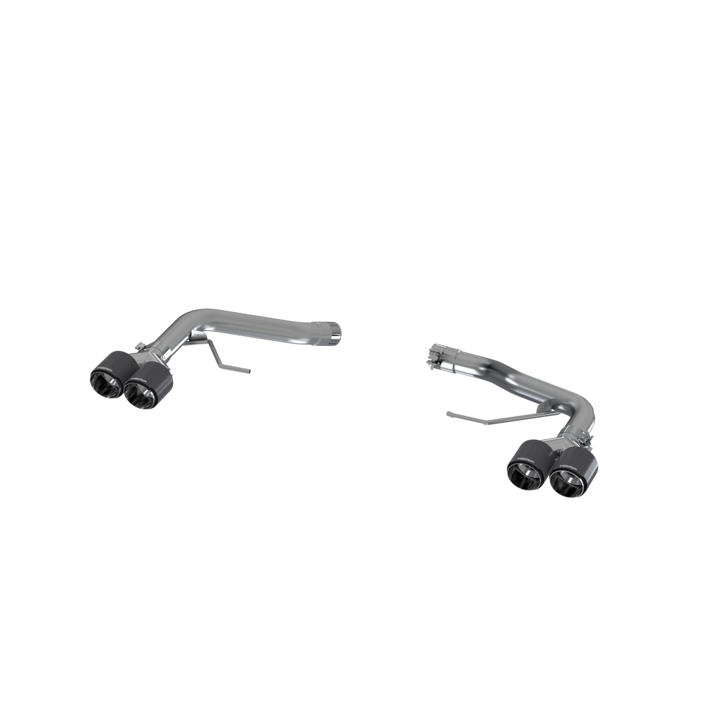 Porsche 2.5 Inch Axle Back Dual Split Rear Bypass Armor Pro Series Carbon Fiber Tips For 14-Up Porsche Macan MBRP