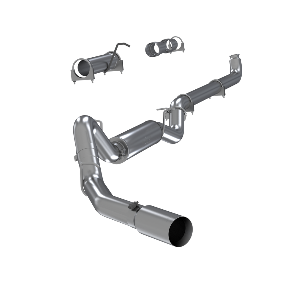 4 Inch Single Side Exhaust Pipe T304 Stainless Steel For 01-07 Silverado/Sierra 2500/3500 Duramax Extended/Crew Cab MBRP